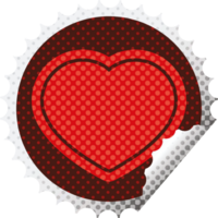 cuore simbolo grafico illustrazione il giro etichetta francobollo png