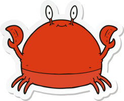 klistermärke av en tecknad krabba png