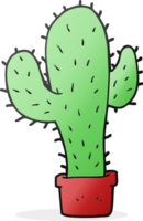 hand drawn cartoon cactus png