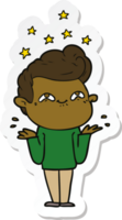 sticker of a excited man cartoon png