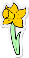 sticker of a cartoon daffodil png