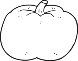 hand drawn black and white cartoon tomato png