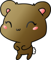 gradient cartoon illustration kawaii cute teddy bear png