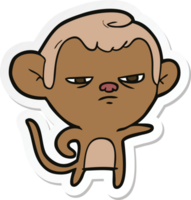 autocollant d'un singe de dessin animé png