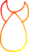 warm gradient line drawing of a cartoon atomic bomb png