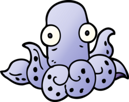 caricatura, garabato, divertido, pulpo png