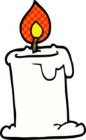 Cartoon-Doodle-Kerze brennt png