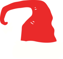 flat color illustration of christmas hat png