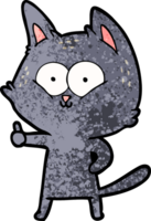 gato de dibujos animados dando pulgar hacia arriba png