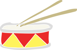 flat color illustration of drum png