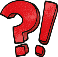 cartoon doodle question mark and exclamation mark png