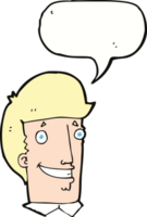 cartoon happy man with speech bubble png