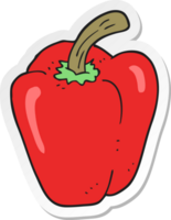 sticker of a cartoon pepper png