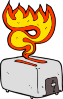 Cartoon brennender Toaster png