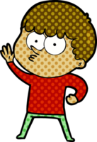 cartoon curious boy png