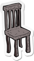 autocollant d'une vieille chaise en bois de dessin animé png