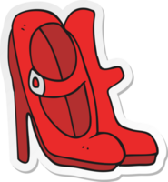 sticker of a cartoon high heeled shoes png