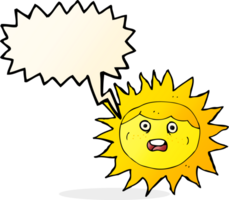 personagem de desenho animado do sol com balão png