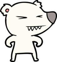 angry polar bear cartoon png