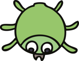 hand drawn quirky cartoon beetle png