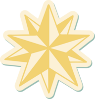 sticker of tattoo in traditional style of a star png