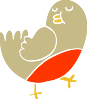 vlak kleur illustratie tekenfilm Kerstmis Robin png