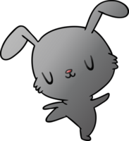 gradient cartoon illustration kawaii cute furry bunny png