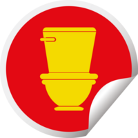 toilet circular peeling sticker   illustration png