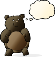 cartoon bear with thought bubble png