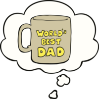 worlds best dad mug with thought bubble png