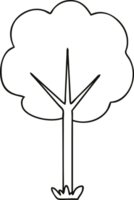 line drawing quirky cartoon tree png