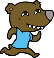 cartoon bear running png