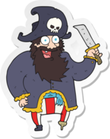 pegatina de un capitán pirata de dibujos animados png