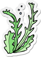 sticker of a cartoon seaweed png