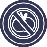 no healthy food circular icon symbol png