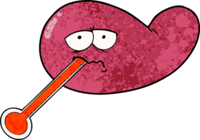 cartoon ill gall bladder png