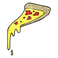 main texturé dessin animé Pizza tranche png