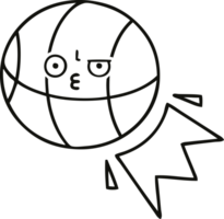 ligne dessin dessin animé de une basketball png