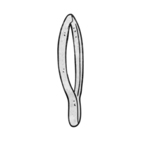 hand textured cartoon tweezers png