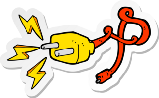 sticker of a cartoon plug png