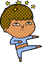 niño asombrado de dibujos animados png