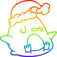 arcobaleno pendenza linea disegno di un' carino pinguino png