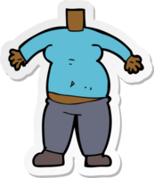 sticker van een cartoonlichaam png