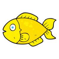 Hand gezeichnet Karikatur Fisch png