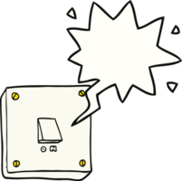 cartoon light switch with speech bubble png