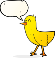 mano dibujado habla burbuja dibujos animados pájaro png