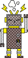 comic book style cartoon of a robot png