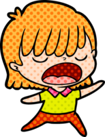 cartoon woman talking loudly png