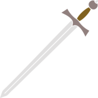 hand drawn quirky cartoon sword png