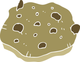 flat color illustration of chocolate chip cookie png